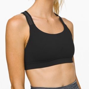 Lululemon black energy bra *strapped sz 6